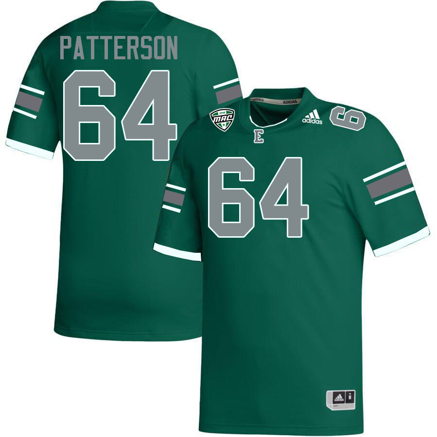 Eastern Michigan Eagles #64 Noah Patterson College Football Jerseys Stitched-Green